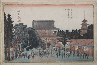 写真：東都名所浅草金龍山」に描かれた仁王門（現在の宝蔵門）