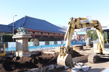 本堂西側舗装改修工事